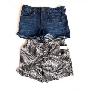 Gap Shorts Bundle Palm Print & Denim XS 26